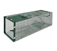 Moorland Stable Wire Cage Animal Trap 5002 Humane for Cat Marten Mink Fox | 90x30x30cm live trapping of feral box door Safe 5002