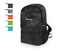 Moorle Foldable Backpack, Ultralight, Waterproof Daypack for Folding, Small Hiking Backpack for Men and Women, Lightweight Daypack, Hiking Foldable Hiking Backpack for Travel, Backpack 15 L, black, L