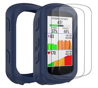 Moorovgi 2PCS Tempered Glass Screen Protector +Cover Compatible with Garmin Edge 840/Garmin Edge 540,Protective Film Screen Protector GPS Bike Computer Accessories for Garmin Edge 840/540 (Blue)