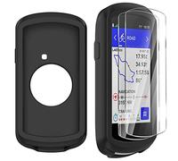 Moorovgi Tempered Glass Screen Protector + Case Compatible with Garmin Edge 1040, Protective Film Screen Protector GPS Bike Computer Accessories for Garmin Edge 1040 (Black)