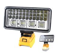 Moorstdel Cordless LED Work Light for Dewalt 18/20V Battery, 90W/5500ML, LED Wide Beam Flood Light with Two USB, Portable Flashlight for Dewalt, for Hiking, Camping & Construction Sites (No Battery)