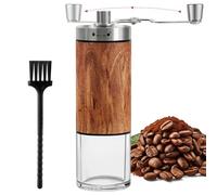 Moorstdel Manual Coffee Grinder, Hand Coffee Grinder with Telescopic Handle and Brush,6 Adjustable Coarseness, Fast Grinding Portable, Manual Coffee Burr Grinder Ideal for Home, Office or Travelling