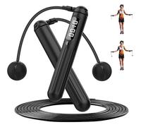 Moorstdel Ropeless Skipping Rope with Counter, Adjustable Skipping rope with/without Rope, Cordless Skip Rope for Home Exercise & Body Fitness, Cordless Skipping Ropes for Adults Kids Women Men