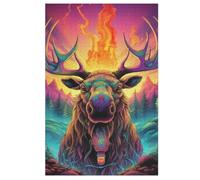 Moose 1000 Piece Jigsaw Puzzle- Brain Teaser Game for Adults & Children - Educational Activities Wooden Jigsaws (78×53cm)
