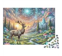 Moose 1000 Pieces Jigsaw Puzzle for Adults - Premium Wooden Difficult Puzzles, Family Game Night Gift, Wall Art Home Decor, Relaxing Therapy Toy 1000pcs (75x50cm)