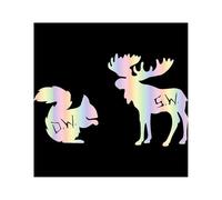 Moose and Squirrel Vinyl Stickers Supernatural Design Car Decals(Laser)