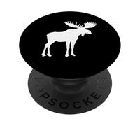 Moose Animal Alaska Canada Hunt Hunting Hunter - Funny PopSockets Adhesive PopGrip