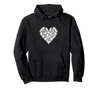 Moose Antler Heart Shape Save & Love Animals Pullover Hoodie