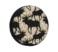 Moose Antlers Elk RV Spare Tire Cover, Adjustable, 14-17 Inch Spare Tire Cover, for Trailers, SUVs, Trucks and Many Vehicles, Accessories