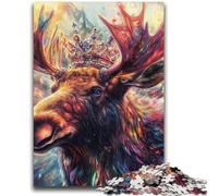 Moose Art Jigsaw Puzzles for Teenagers,Decompressing Intellectual Educational Toy Suitable for Desktop Decoration (70X100cm)