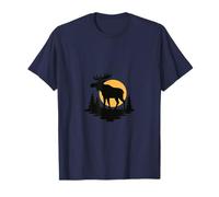 Moose at Dawn Sunrise Forest T-Shirt