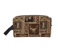 Moose Bear Deer Print Toiletry Bag for Men Travel Toiletry Bag, Spacious Capacity Cosmetic Bag for Women