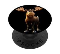 Moose Bull Cow Antlers Deer Wild Moose Elk PopSockets Adhesive PopGrip