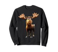 Moose Bull Cow Antlers Deer Wild Moose Elk Sweatshirt