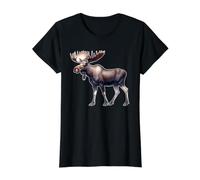 Moose Bull Value Graphic T-Shirt, Women, Black, S