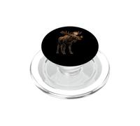 Moose Butterfly Wildlife Nature Bull Moose PopSockets PopGrip for MagSafe
