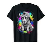 Moose Calf Paint Splashes w Cap and Sunglasses Value Graphic T-Shirt