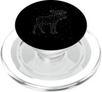 Moose Constellation Forest Animal Line Art Geometric PopSockets PopGrip for MagSafe