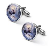 Moose Deer Wildlife Snowy Forests Mountain Mens Cuff Links Classy Stylish Cufflink