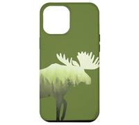 Moose Elk Deer Misty Forest Green Preserve Protect Case for iPhone 12 Pro Max