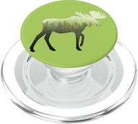 Moose Elk Deer Misty Forest Green Preserve Protect PopSockets PopGrip for MagSafe