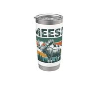 Moose Elk Wildlife Nature Forest Mountains Retro Stainless Steel Insulated Tumbler
