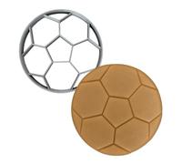 Moose Goods Soccer Ball Cookie Cutter Sports Cookie Cutters Shapes & Stamp, Soccer Cookie Cutter for DIY Baking Supplies (4 Inch)