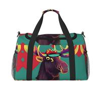 Moose Hand Travel Bag - Large Reusable Shopping Tote Bag, Perfect for Outdoor Activities, Sports, Camping & Groceries, Black, One Size