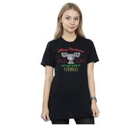 Moose Head Cotton Boyfriend T-Shirt National Lampoon's Christmas Vacation Black S