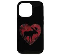 Moose Heart Linocut Wildlife Animal Nature Lover Art Case for iPhone 13 Pro