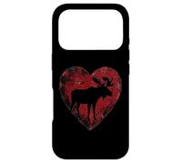 Moose Heart Linocut Wildlife Animal Nature Lover Art Case for iPhone 17 Pro