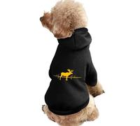 Moose Heartbeat Dog Hoodie Sweatshirt Pet Clothes Dog Pullover Sweaters Winter Jacket for Dogs Cats