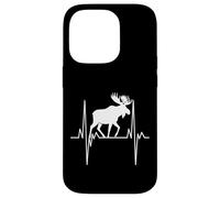 Moose Heartbeat Silhouette Wildlife Nature Case for iPhone 14 Pro