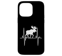 Moose Heartbeat Silhouette Wildlife Nature Case for iPhone 14 Pro Max