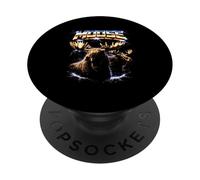 Moose Heavy Metal 80s Animal Rock Music Concert Rock N Roll PopSockets Adhesive PopGrip