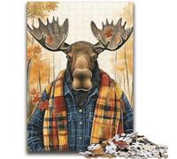 Moose in Autumn 1000 Piece Jigsaw Puzzles for Teenagers Gifts,Educational Game Challenge Toy Wall Decoration Unique Birthday And Xmas Gifts (50x75cm)