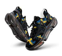 Moose in Swedish Flag Men's Running Shoes 12men（EUR46）