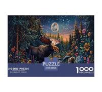 Moose Jigsaw Puzzles Puzzle for Adults Kids. 1000 Piece Great Gifts Challenge Toy Educational Game Home Decoration for Educational Games Gifts 38x26cm/1000pcs