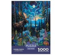 Moose Jigsaw Puzzles Puzzles for Adults Kids. 1000 Piece Whimsical Challenge Toy Educational Game Home Decoration for Adults& Kids Age 14 Years Up 70x50cm/1000pcs