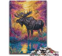 Moose Jigsaws Puzzles 1000 Pieces for Adults Gifts,for Educational Game Challenge Toy Unique Home Decor And Gifts (38x52cm)