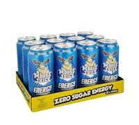 Moose Juice // Clean Energy + BCAA Drink // Only 14 kcal // 141mg Caffeine // Zero Sugar & Aspartame // Vitamins // Blue Raspberry Flavour // 12 x 440ml Cans