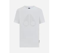 Moose Knuckles Kids Chamblee Leaf T-Shirt in White - White - M (10 - 12 Yrs)