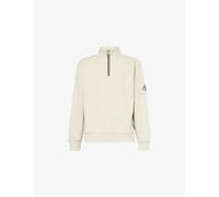 Moose Knuckles Mens Moose Knuckles Hartsfield Quarter-Zip Cotton Sweatshirt Alabaster XL