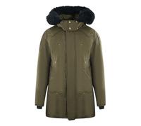Moose Knuckles Mens Stage Lake Black Trim Green Parka Down Jacket Cotton - Size Medium