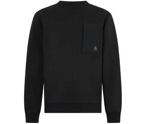 Moose Knuckles Mens Sweatshirt Crew Neck Logo Branded Dalon in Black