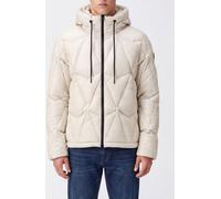 MOOSE KNUCKLES Quilted Nylon Hooded Short Down Jacket with Logo Patch - Size: L - male