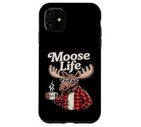 Moose Life Funny Lumberjack Coffee Animal Case for iPhone 11