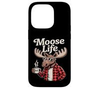 Moose Life Funny Lumberjack Coffee Animal Case for iPhone 14 Pro
