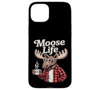 Moose Life Funny Lumberjack Coffee Animal Case for iPhone 15 Plus