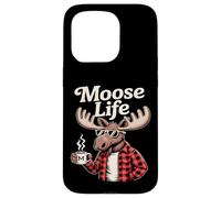 Moose Life Funny Lumberjack Coffee Animal Case for iPhone 15 Pro